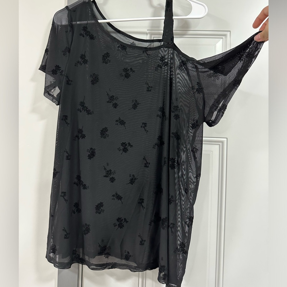 black floral top